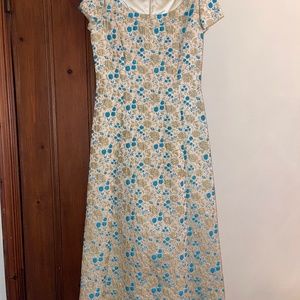 Vintage Gold silk brocade dress